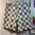 【BERLE】【緑×青×ピンク×黄色】【ショートパンツ】【パッチワーク】【短パン】【ｗ36】 