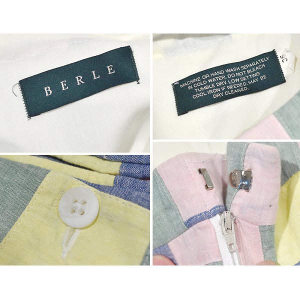 画像2: 【BERLE】【緑×青×ピンク×黄色】【ショートパンツ】【パッチワーク】【短パン】【ｗ36】 