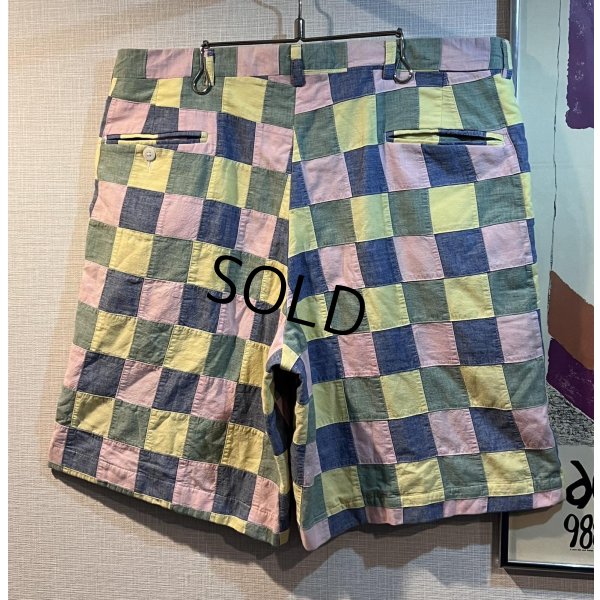 画像3: 【BERLE】【緑×青×ピンク×黄色】【ショートパンツ】【パッチワーク】【短パン】【ｗ36】 