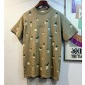 【デッドストック】 90's【USA製】【ビンテージ】【rel・e・vant】レラバント【家】総柄【ベージュ】【Tシャツ】【サイズL程度】 