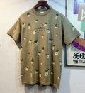 【デッドストック】 90's【USA製】【ビンテージ】【rel・e・vant】レラバント【家】総柄【ベージュ】【Tシャツ】【サイズL程度】 