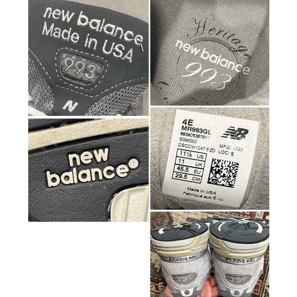 画像2: USA製【ニューバランス】new balance【993】グレー スニーカー【US 11 1/2】29.5ｃｍ 