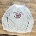 ビンテージ【HARVARD】ハーバード 染込みプリント【霜降りグレー】【カレッジロゴスウェット】【サイズＭ程度】 