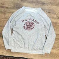 ビンテージ【HARVARD】ハーバード 染込みプリント【霜降りグレー】【カレッジロゴスウェット】【サイズＭ程度】 