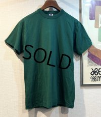 90's【USA製】【デッドストック】【ラッセル】【緑】【無地】【Tシャツ】【サイズM】 