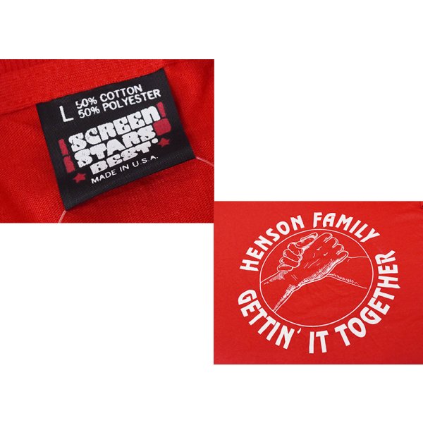 画像2: ほぼ未使用【USA製】ビンテージ【HENSON FAMILY GETTIN IT TOGETHER】【赤】Tシャツ【サイズL】 