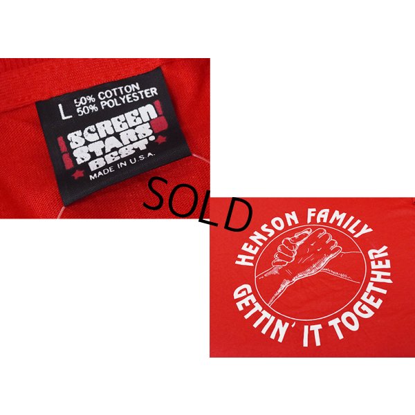 画像2: ほぼ未使用【USA製】ビンテージ【HENSON FAMILY GETTIN IT TOGETHER】【赤】Tシャツ【サイズL】 