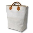 画像1: 【ビンテージ】L.L.bean【L.L.ビーン】【生成り】【レザーハンドル】【キャンバス】【カスタムトートバッグ】ビーントート<br> (1)