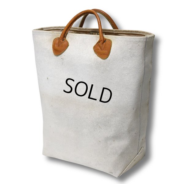 画像1: 【ビンテージ】L.L.bean【L.L.ビーン】【生成り】【レザーハンドル】【キャンバス】【カスタムトートバッグ】ビーントート 