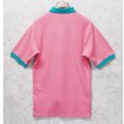 画像3: ビンテージ【OVTER BANKS】【ピンク×襟、袖緑】【ポロシャツ】半袖シャツ【サイズＬ】<br> (3)