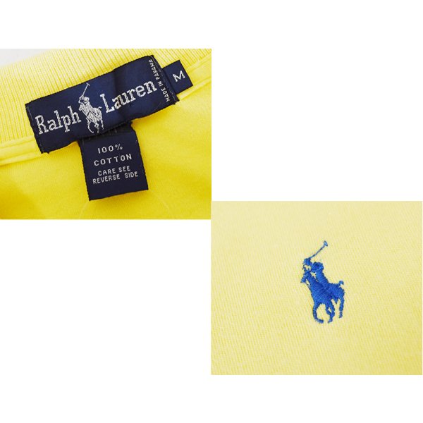 画像2: 【ラルフローレン】 【POLO ralph lauren】【黄色】【無地】【ポロシャツ】 【サイズＭ】  