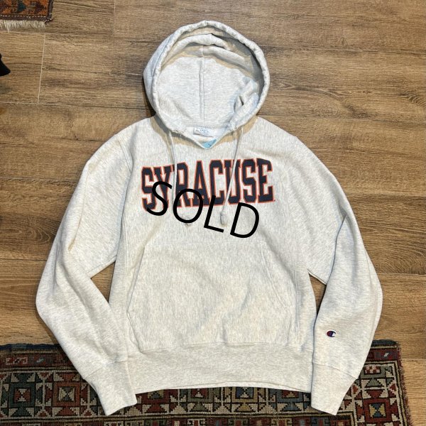 画像1: 【チャンピオン】【Champion】【SYRACUSE】【バックプリント付き】【リバースウィーブパーカー】【サイズS】 
