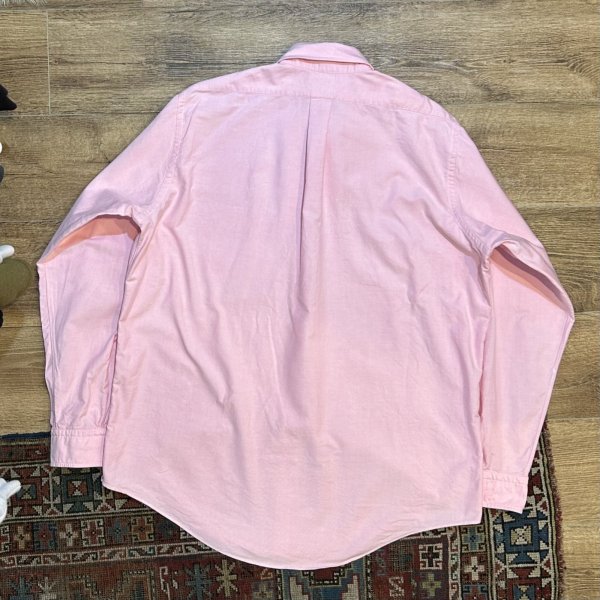 画像3: 90’s USA製【ビンテージ】【ブルックスブラザーズ】Brooks Brothers【無地】【ピンク】コットン【ボタンダウンシャツ】【16 1/2】 