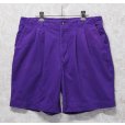 画像1: 【COLORS BY ALEXANDER JULIAN】【紫】【2タック】【コットンショーツ】【短パン】【W34】<br> (1)