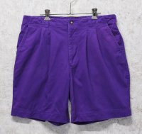 【COLORS BY ALEXANDER JULIAN】【紫】【2タック】【コットンショーツ】【短パン】【W34】 