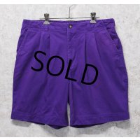 【COLORS BY ALEXANDER JULIAN】【紫】【2タック】【コットンショーツ】【短パン】【W34】 