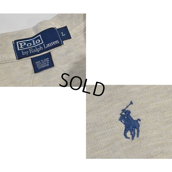 画像2: POLO ralph lauren【ラルフローレン】ビンテージ【オートミール】【コットン】【ポロシャツ】半袖シャツ【サイズL】 