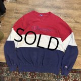 90’ｓ【USA製】ビンテージ【Champion】【チャンピオン】赤ｘグレーｘ紺【スウェット】【サイズXL】 