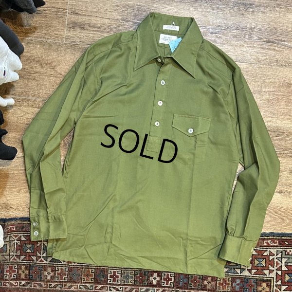 画像1: 【ビンテージ】【BAY STATE CLOTHING HOUSE】【緑】【無地】【プルオーバーシャツ】【サイズL】 