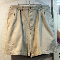 【ビンテージ】【POLO RALPH LAUREN】ラルフローレン【ベージュ】2タック【コットン】【ショートパンツ】【短パン】【W34】 