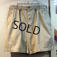 【ビンテージ】【POLO RALPH LAUREN】ラルフローレン【ベージュ】2タック【コットン】【ショートパンツ】【短パン】【W34】 