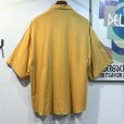 画像3: 【USA製】【ビンテージ】【BON HOMME】ボヌオム【マスタードイエロー】無地【レーヨン半袖開襟シャツ】【サイズL】<br> (3)
