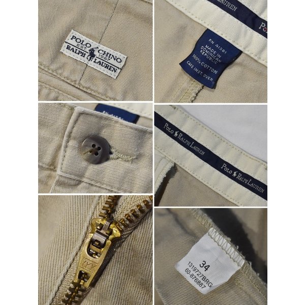 画像2: 【ビンテージ】【POLO RALPH LAUREN】ラルフローレン【ベージュ】2タック【コットン】【ショートパンツ】【短パン】【W34】 