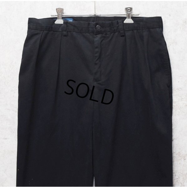 画像3: 【Ralph Lauren】ラルフローレン【黒】【ETHAN PANT】【イーサンパンツ】【2タック】【コットンパンツ】【34ｘ32】 