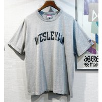 ビンテージ チャンピオン【WESLEYAN】カレッジロゴ グレー【Ｔシャツ】【サイズL】 