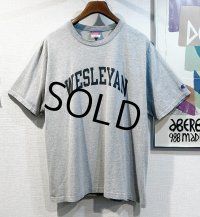 ビンテージ チャンピオン【WESLEYAN】カレッジロゴ グレー【Ｔシャツ】【サイズL】 