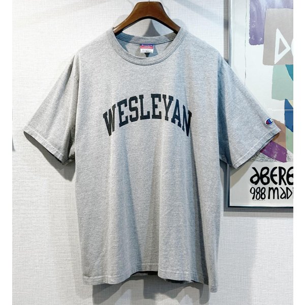 画像1: ビンテージ チャンピオン【WESLEYAN】カレッジロゴ グレー【Ｔシャツ】【サイズL】 