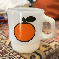 【Fire King】【ファイヤーキング】【スーパーフルーツ】【オレンジ】【スタッキングマグ】【マグカップ】 