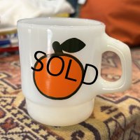 【Fire King】【ファイヤーキング】【スーパーフルーツ】【オレンジ】【スタッキングマグ】【マグカップ】 