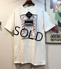 【デッドストック】80's【USA製】【ビンテージ】ヘインズ【hanes】【CHATUL】【猫】白【Ｔシャツ】【サイズXL】 