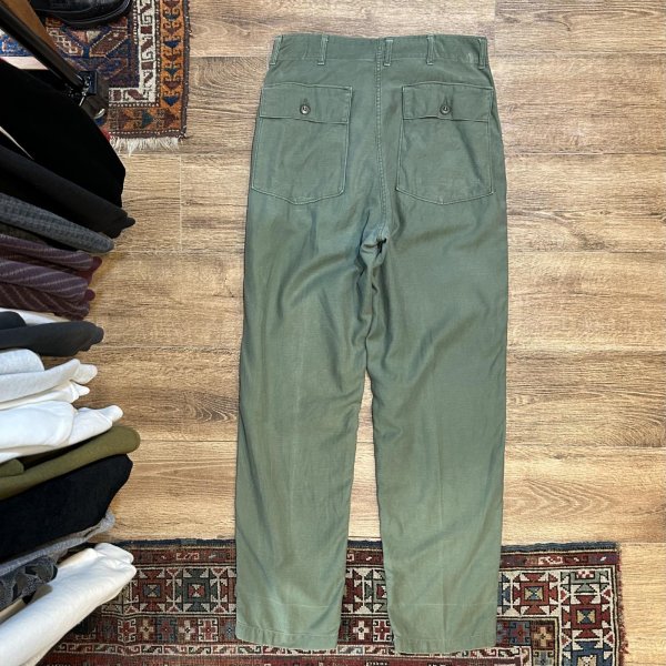 画像4: 70's【米軍実物】【ビンテージ】【ベイカーパンツ】UFOボタン【ユーティリティパンツ】【W30程度】 
