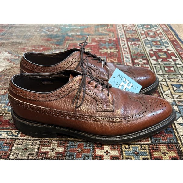画像3: 【USA製】【ビンテージ】【フローシャイム】FLORSHEIM【ブラウン】メダリオン【ウィングチップシューズ】【10 3E】【28cm程度】 