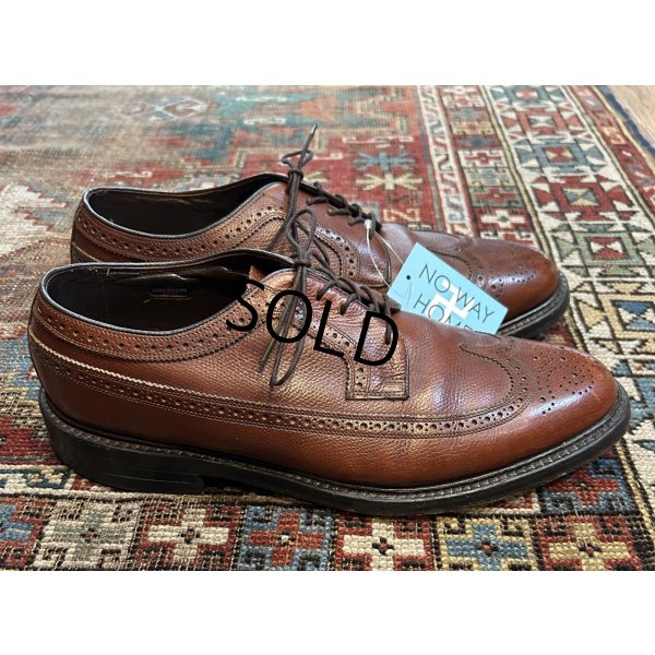 画像3: 【USA製】【ビンテージ】【フローシャイム】FLORSHEIM【ブラウン】メダリオン【ウィングチップシューズ】【10 3E】【28cm程度】 