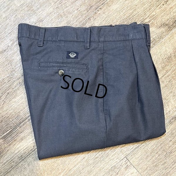 画像1: 90's【DOCKERS】リーバイス　ドッカーズ【Khakis】【黒ｘチャコール】千鳥格子【２タック】コットンパンツ【32ｘ30】 