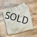 【新品未使用】ビンテージ【ブルックスブラザーズ】【ベージュ】【２タック】【コットンパンツ】【スラックス】【W33程度】 