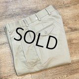 【新品未使用】ビンテージ【ブルックスブラザーズ】【ベージュ】【２タック】【コットンパンツ】【スラックス】【W33程度】 