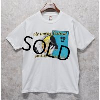 ビンテージ【FRUIT OF THE LOOM】【フルーツオブザルーム】【ole towne festival】白【 Tシャツ】【サイズL】 