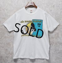 ビンテージ【FRUIT OF THE LOOM】【フルーツオブザルーム】【ole towne festival】白【 Tシャツ】【サイズL】 