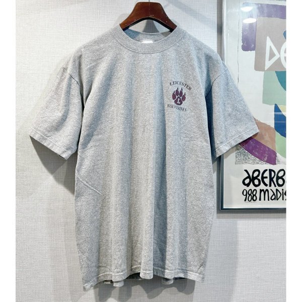 画像2: 90’s〜【USA製】【ビンテージ】identity sportswear【LEICESTER WOLVERINES】霜降りグレー【Tシャツ】【サイズXL】 