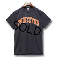 ビンテージ【SOFFE】ソフィー【PRINCETON】チャコール×オレンジ【Tシャツ】カレッジTシャツ【サイズＳ】 