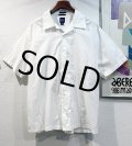 デッドストック【ビンテージ】【ギャップ】【GAP】【白】【キューバシャツ】開襟シャツ【サイズXL】 