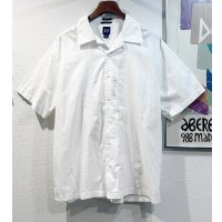 デッドストック【ビンテージ】【ギャップ】【GAP】【白】【キューバシャツ】開襟シャツ【サイズXL】 