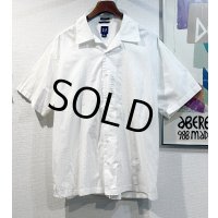 デッドストック【ビンテージ】【ギャップ】【GAP】【白】【キューバシャツ】開襟シャツ【サイズXL】 