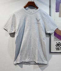 【USA製】ビンテージ【USAF】【リフレクタープリント】【ロゴプリント】【バックプリント】ライトグレー【Tシャツ】【サイズＳ】 