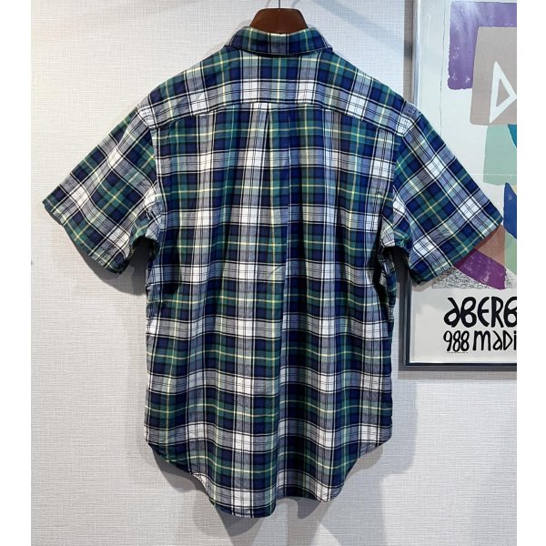 画像3: POLO RALPH LAUREN【ラルフローレン】【CLASSIC FIT】ビンテージ【紺ｘ緑ｘ白】【クラシックフィット】【ボタンダウン半袖シャツ】【サイズL】  