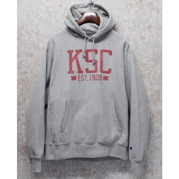 画像1: 【チャンピオン】【Champion】【KSC】【染み込みプリント】【リバースウィーブパーカー】【サイズL】 
